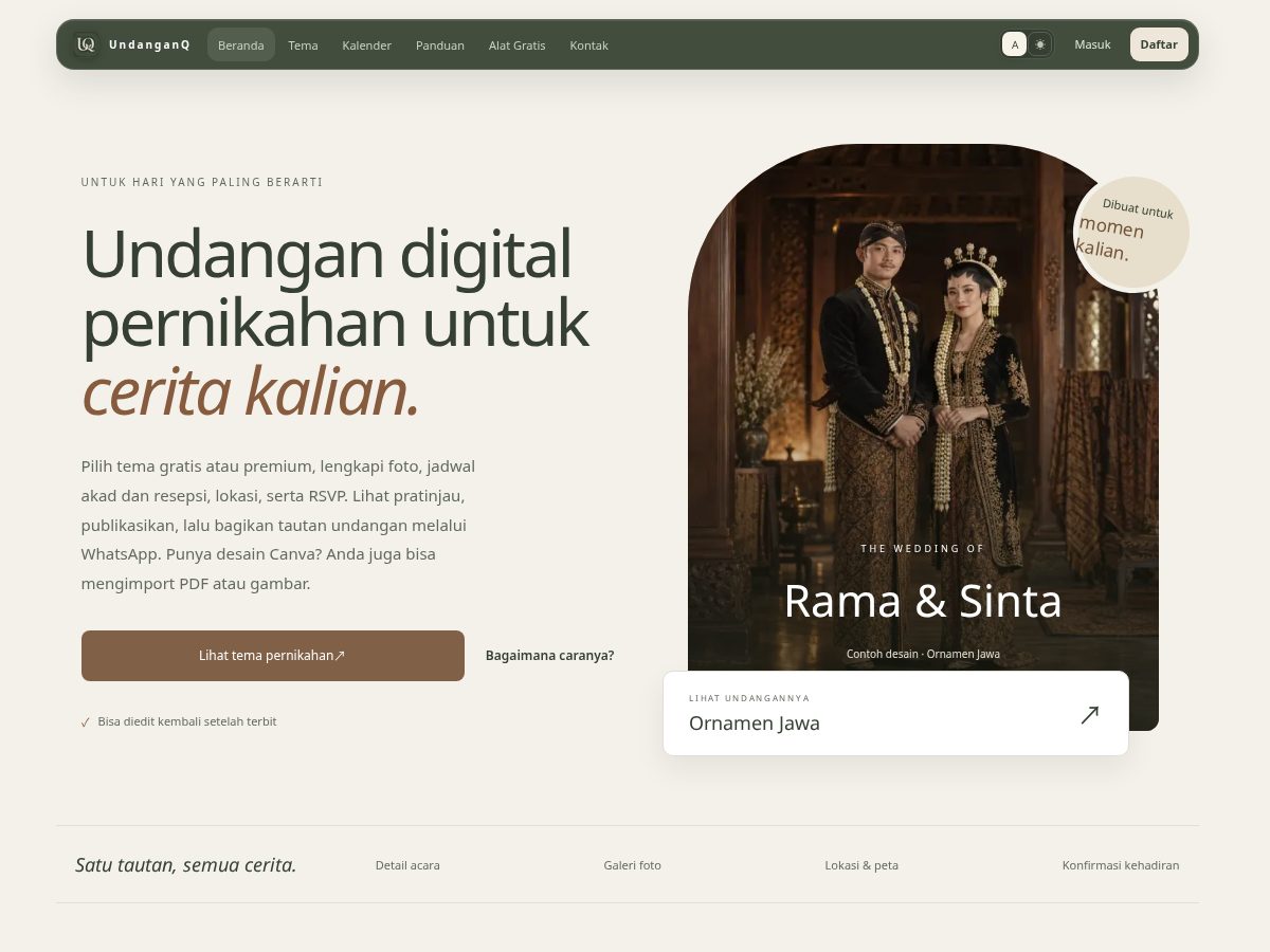Landing-page snapshot of undanganq.com