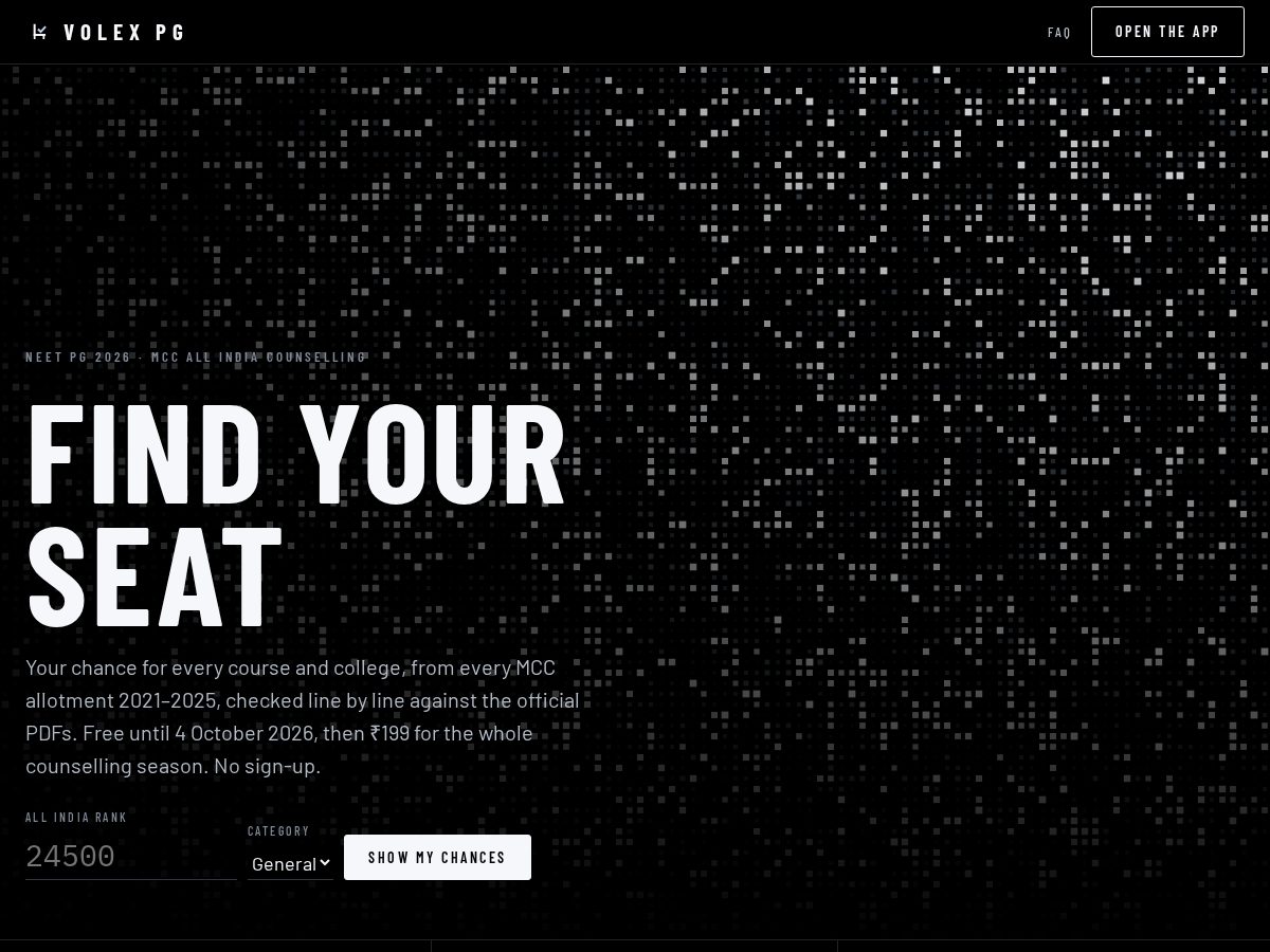 Landing-page snapshot of volexpg.com