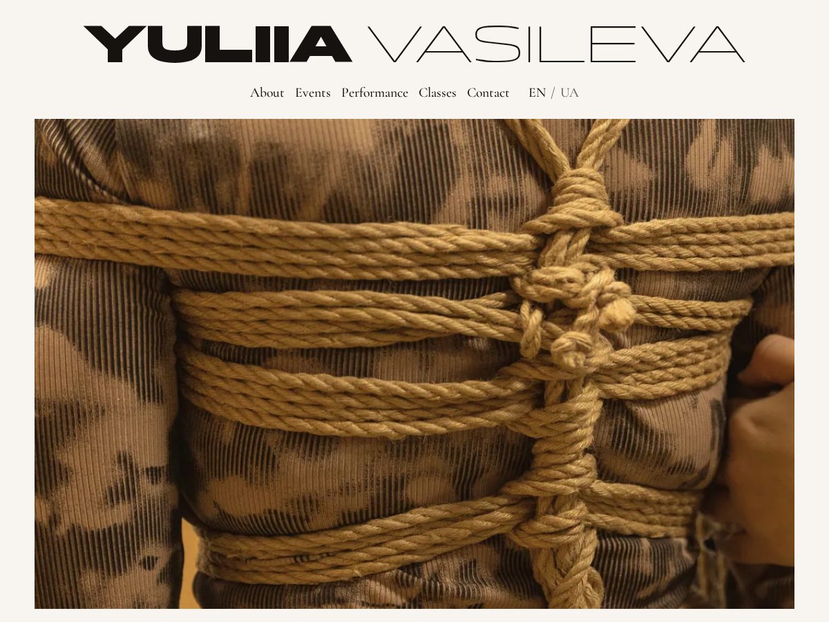 Landing-page snapshot of yuliia.info