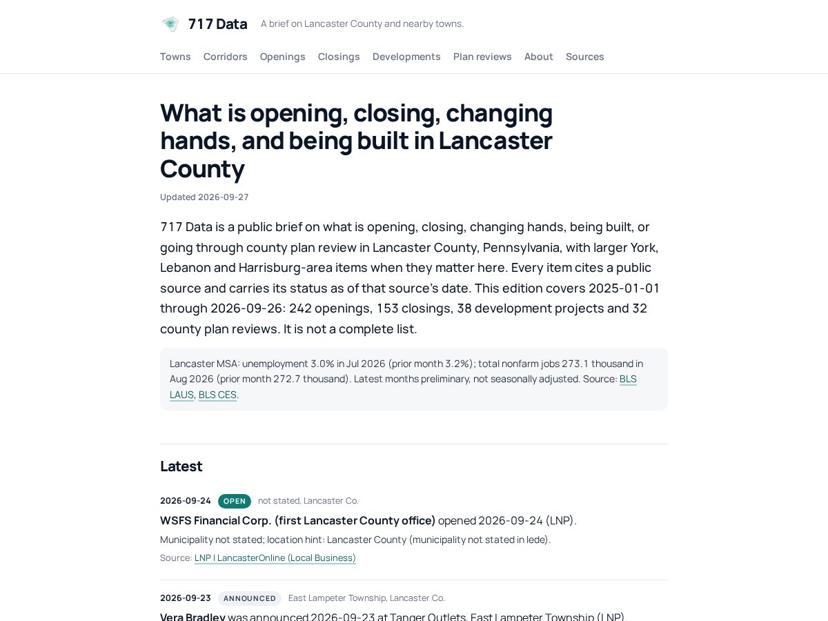 Landing-page snapshot of 717data.com