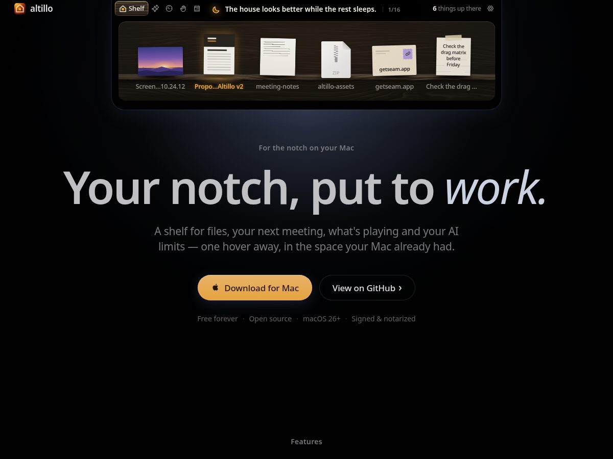 Landing-page snapshot of altillo.app