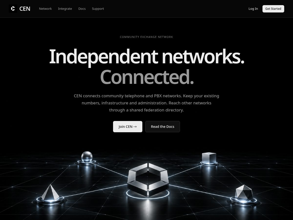 Landing-page snapshot of cenpbx.com