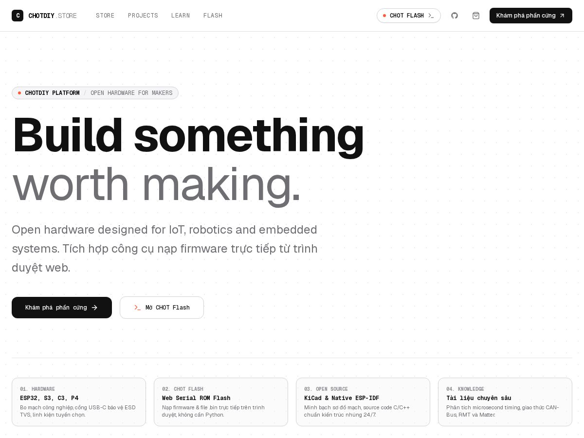Landing-page snapshot of chotdiy.store