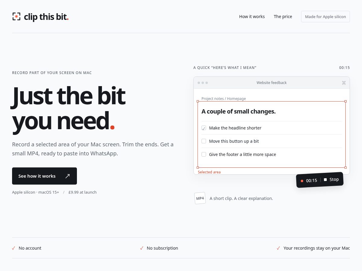 Landing-page snapshot of clipthisbit.com