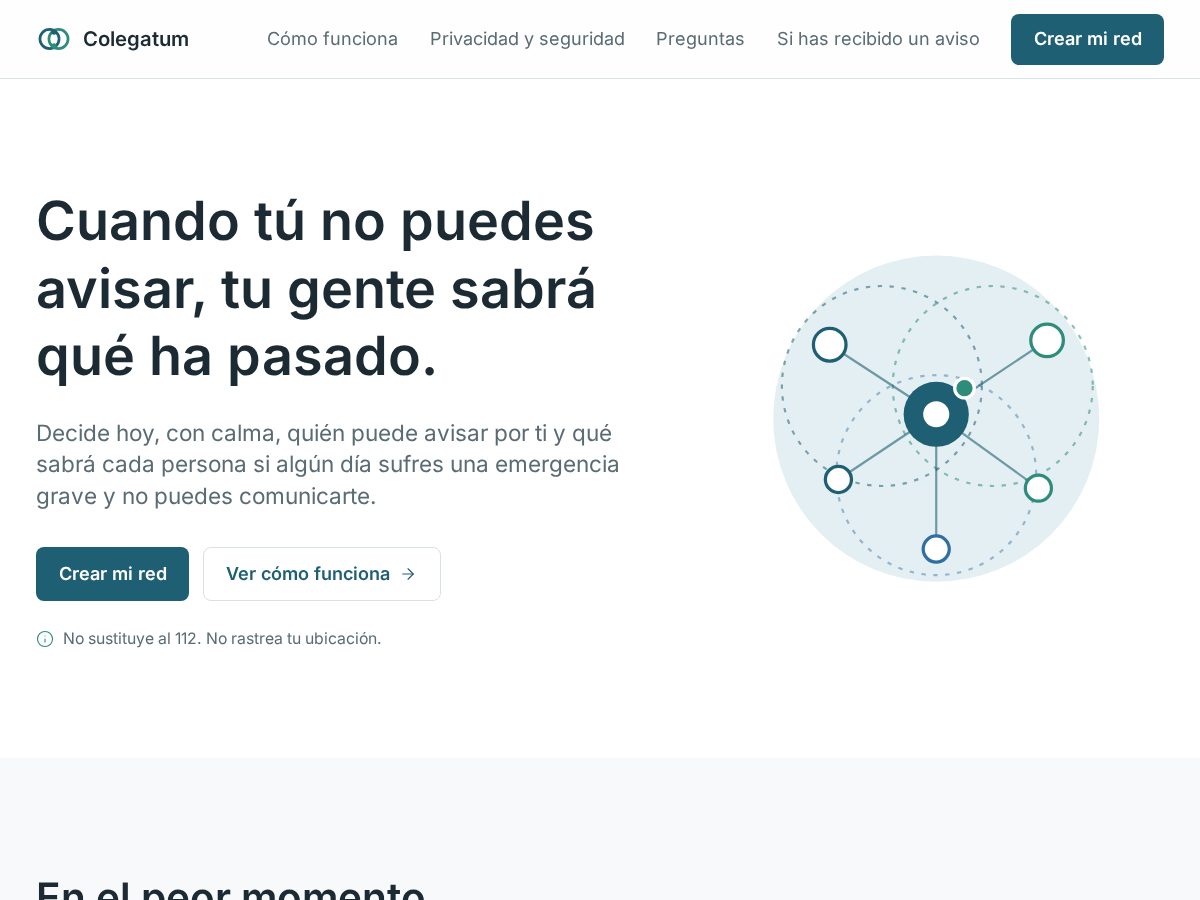 Landing-page snapshot of colegatum.com