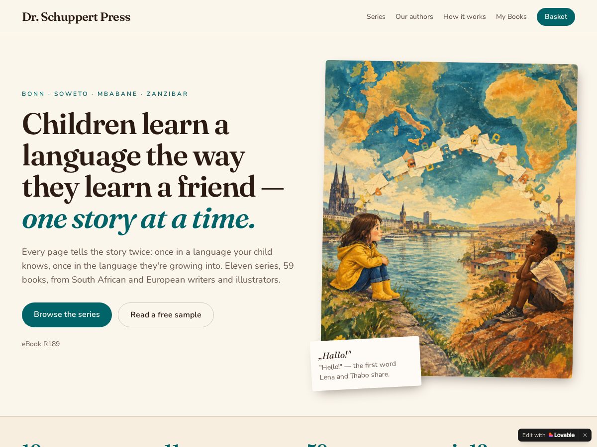 Landing-page snapshot of drschuppertpress.org