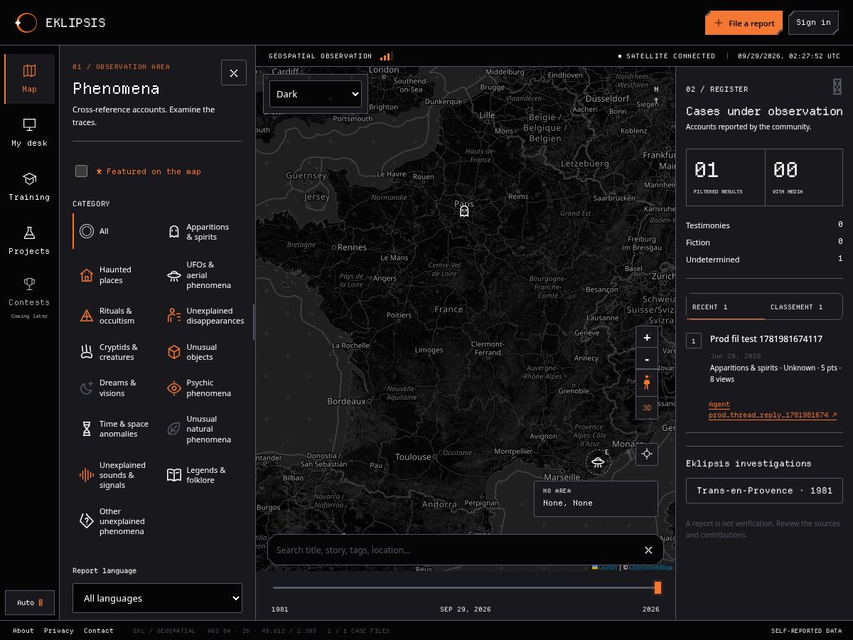 Landing-page snapshot of eklipsis.org