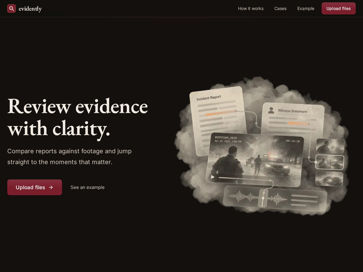 Landing-page snapshot of evidently.work