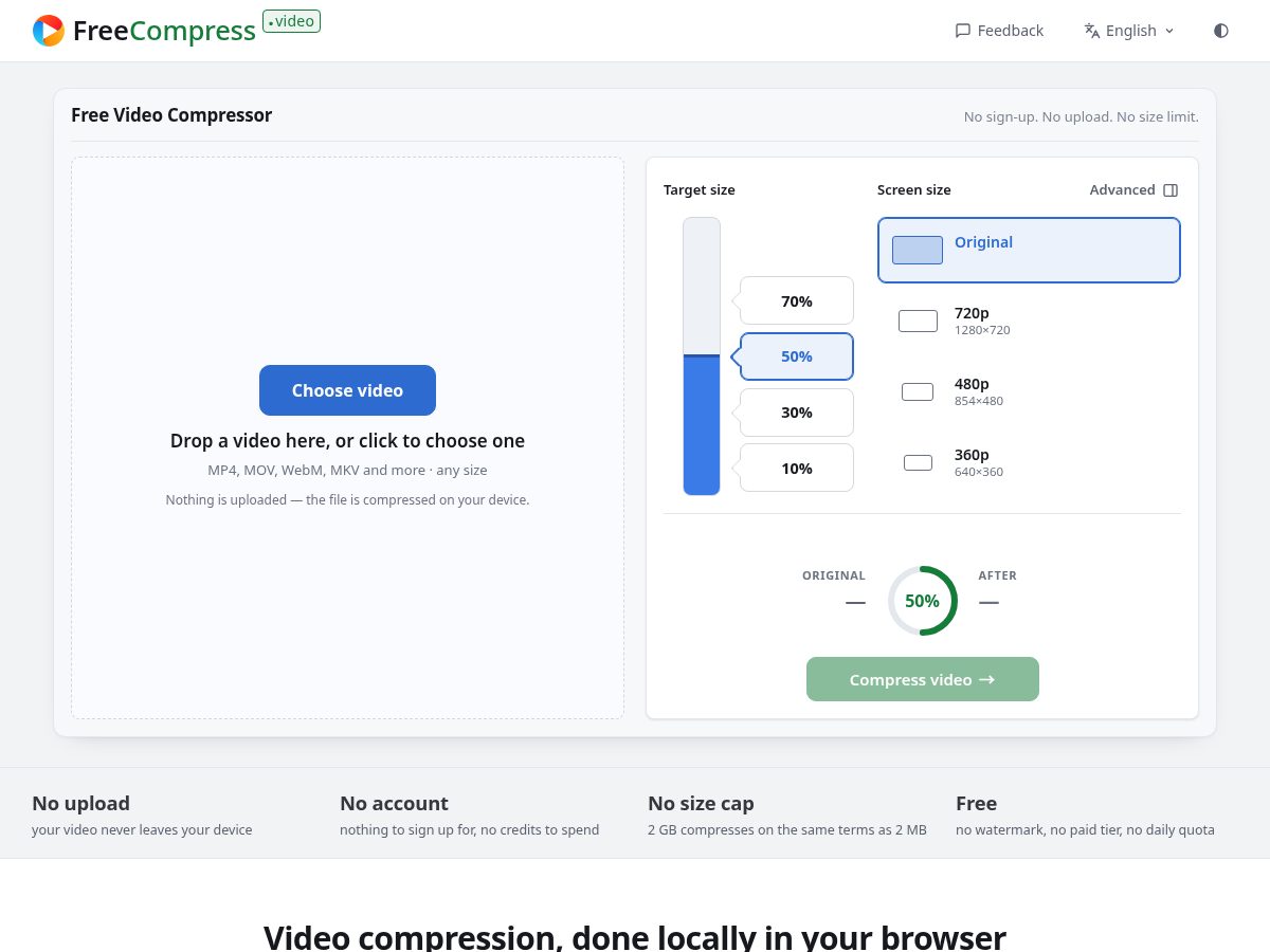 Landing-page snapshot of fc.video