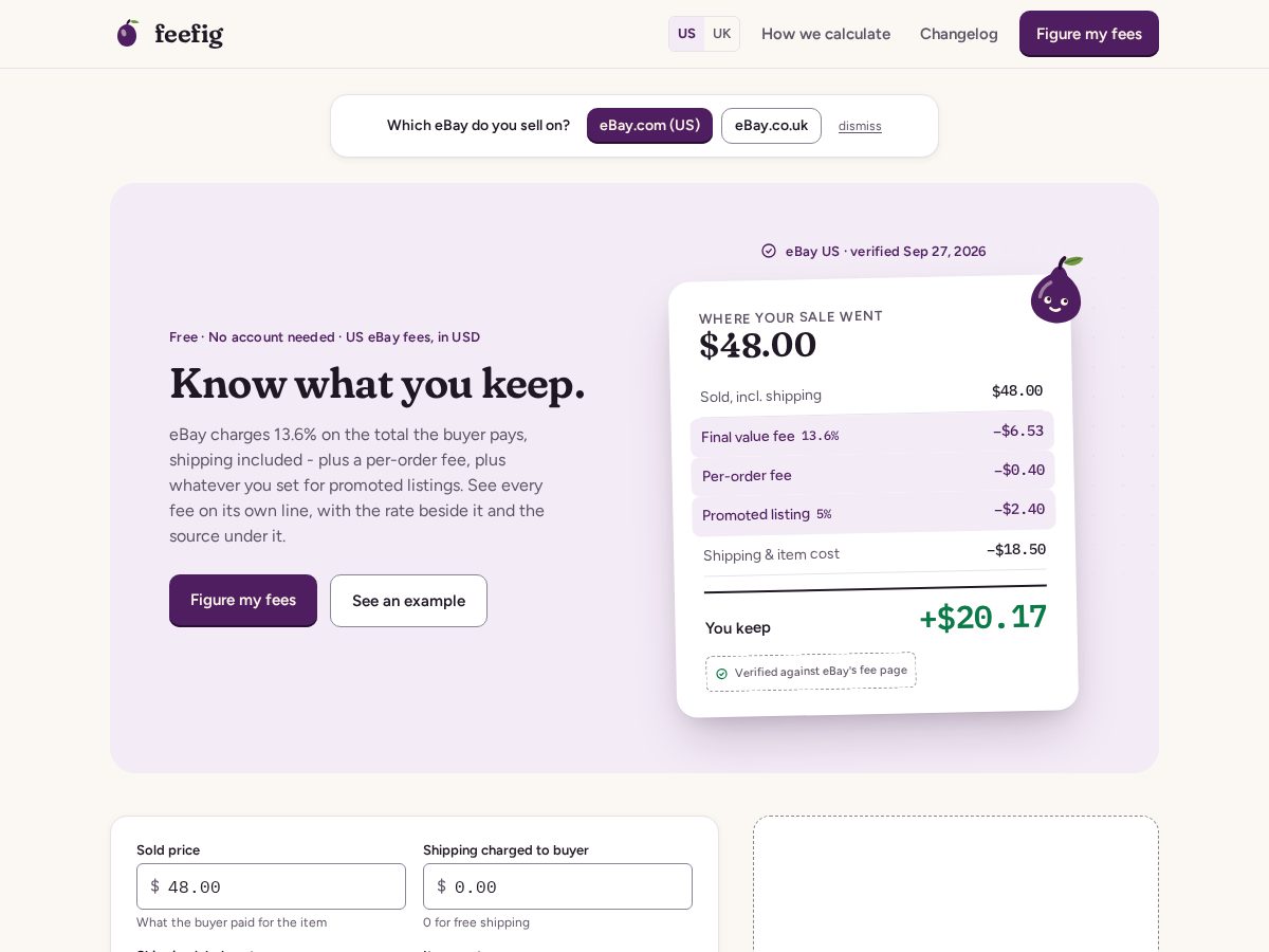 Landing-page snapshot of feefig.com
