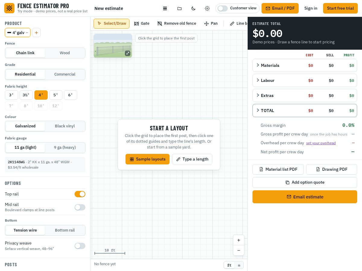 Landing-page snapshot of fencebuilderpro.app