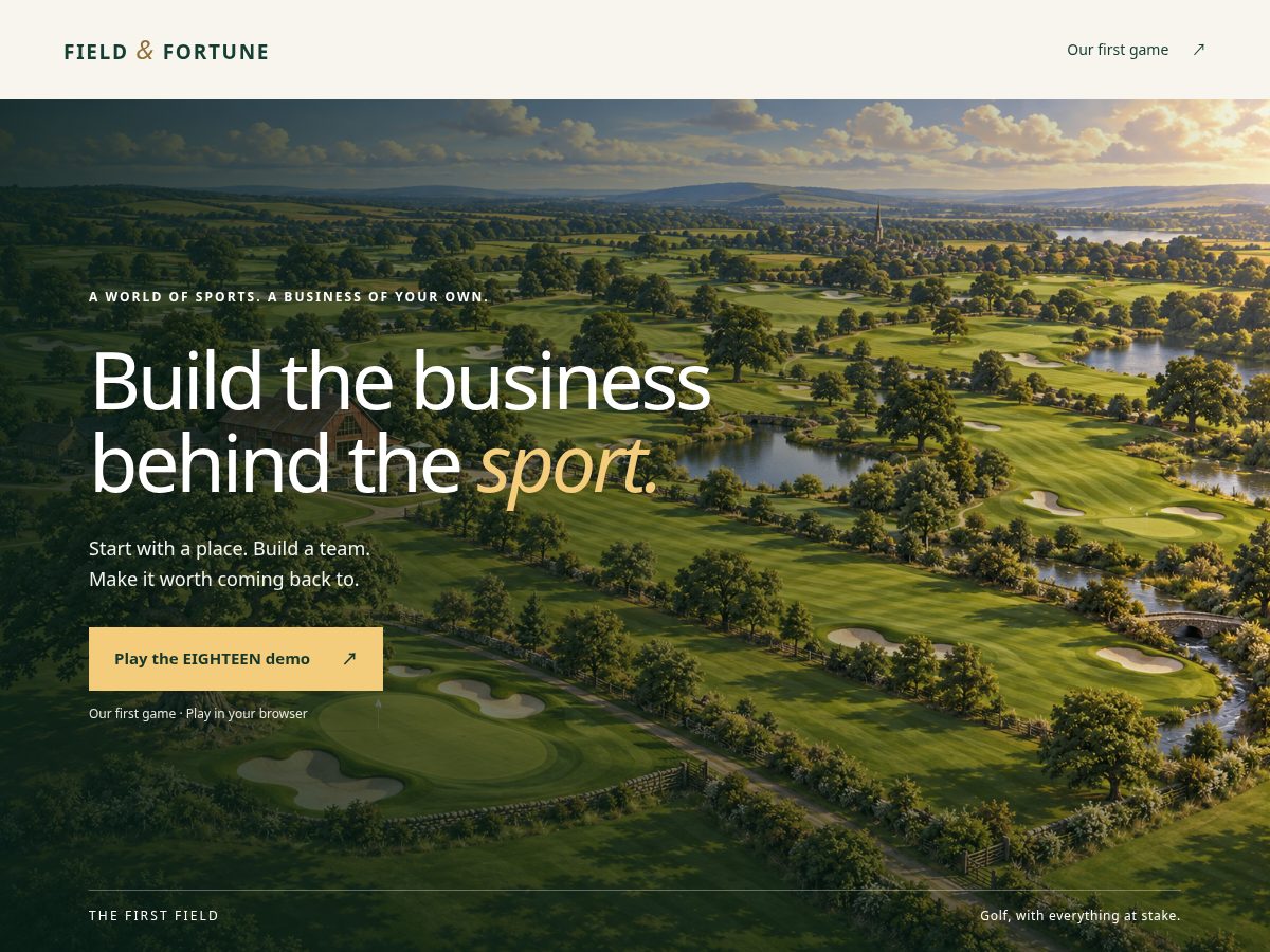 Landing-page snapshot of fieldandfortune.com