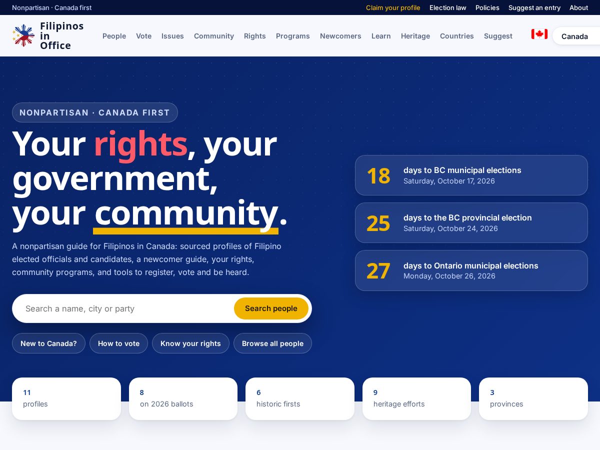 Landing-page snapshot of filipinosinoffice.com