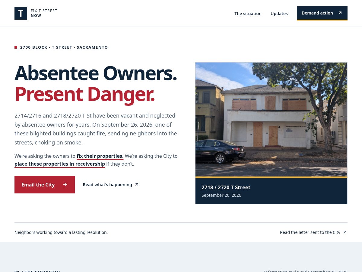 Landing-page snapshot of fixtstreetnow.org