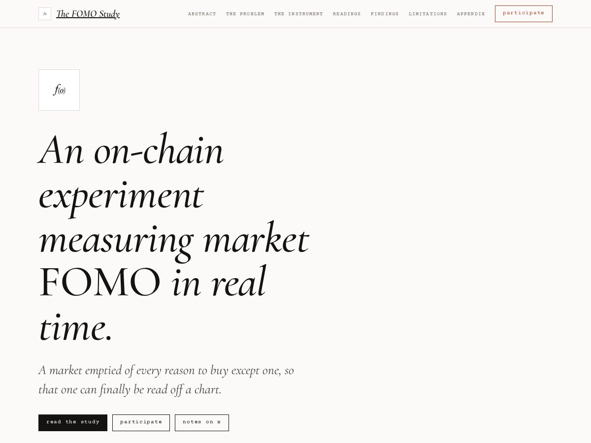 Landing-page snapshot of fomostudy.xyz