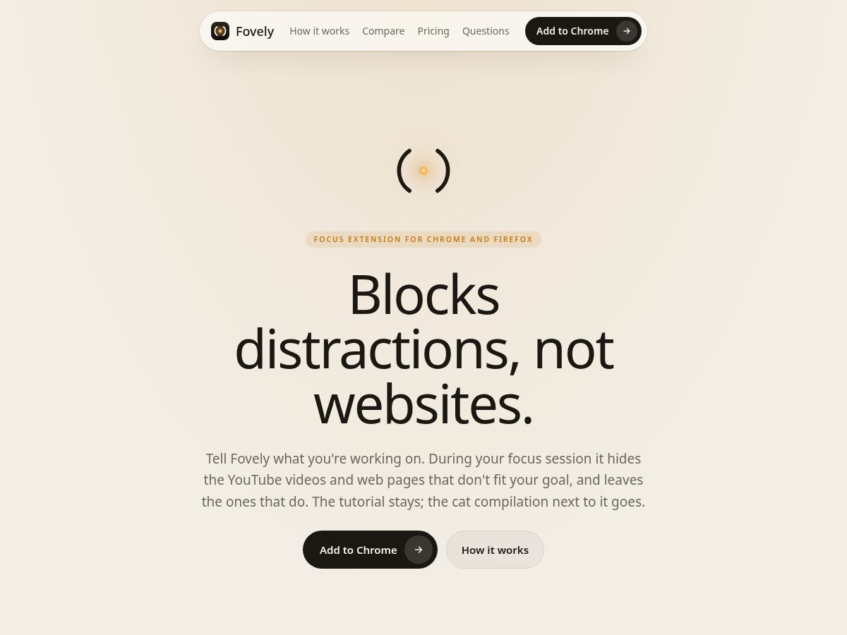 Landing-page snapshot of fovely.app