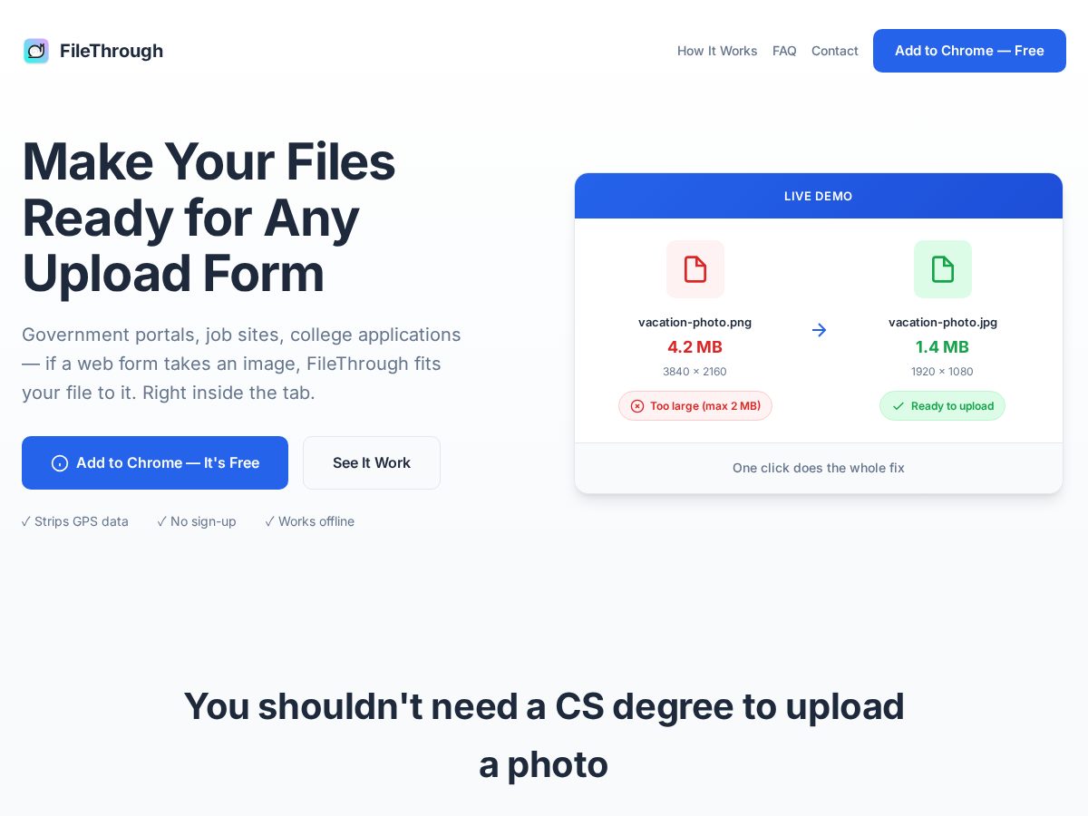 Landing-page snapshot of getfilethrough.com