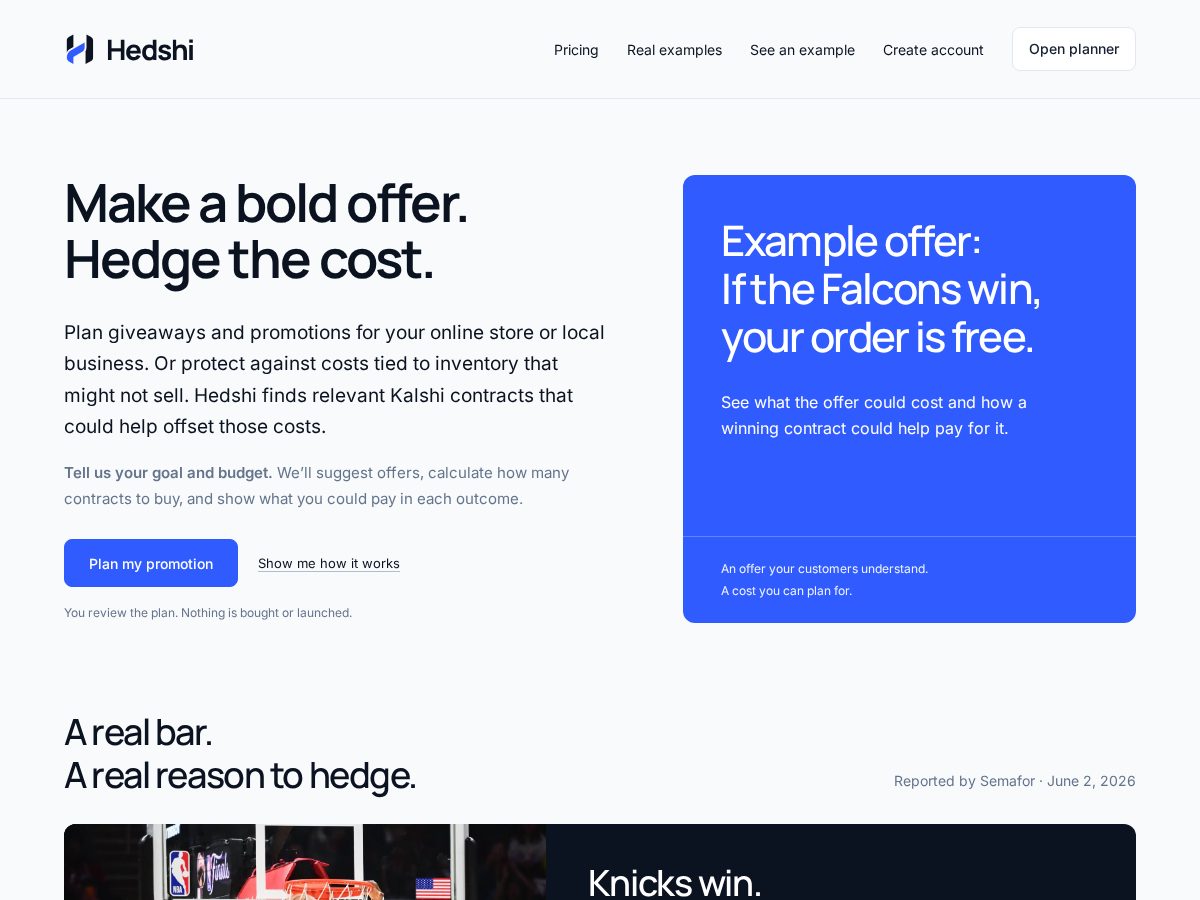 Landing-page snapshot of hedshi.com