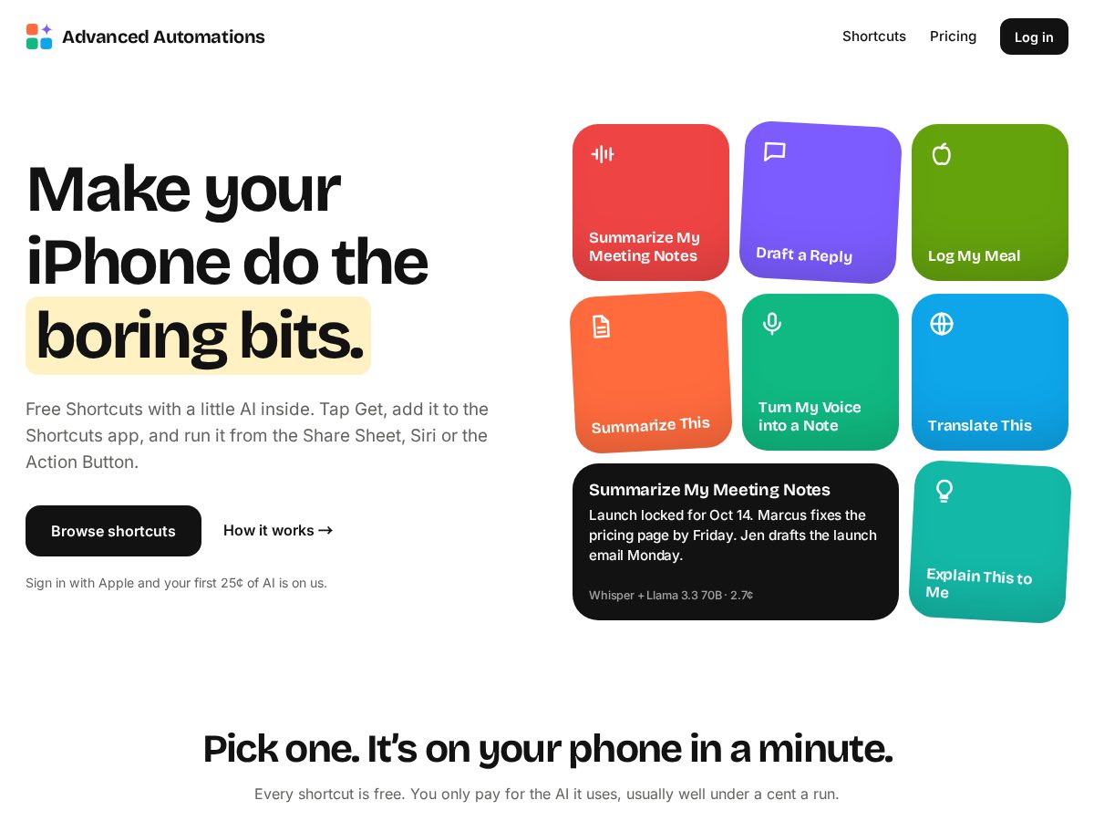 Landing-page snapshot of iphoneadvanced.com