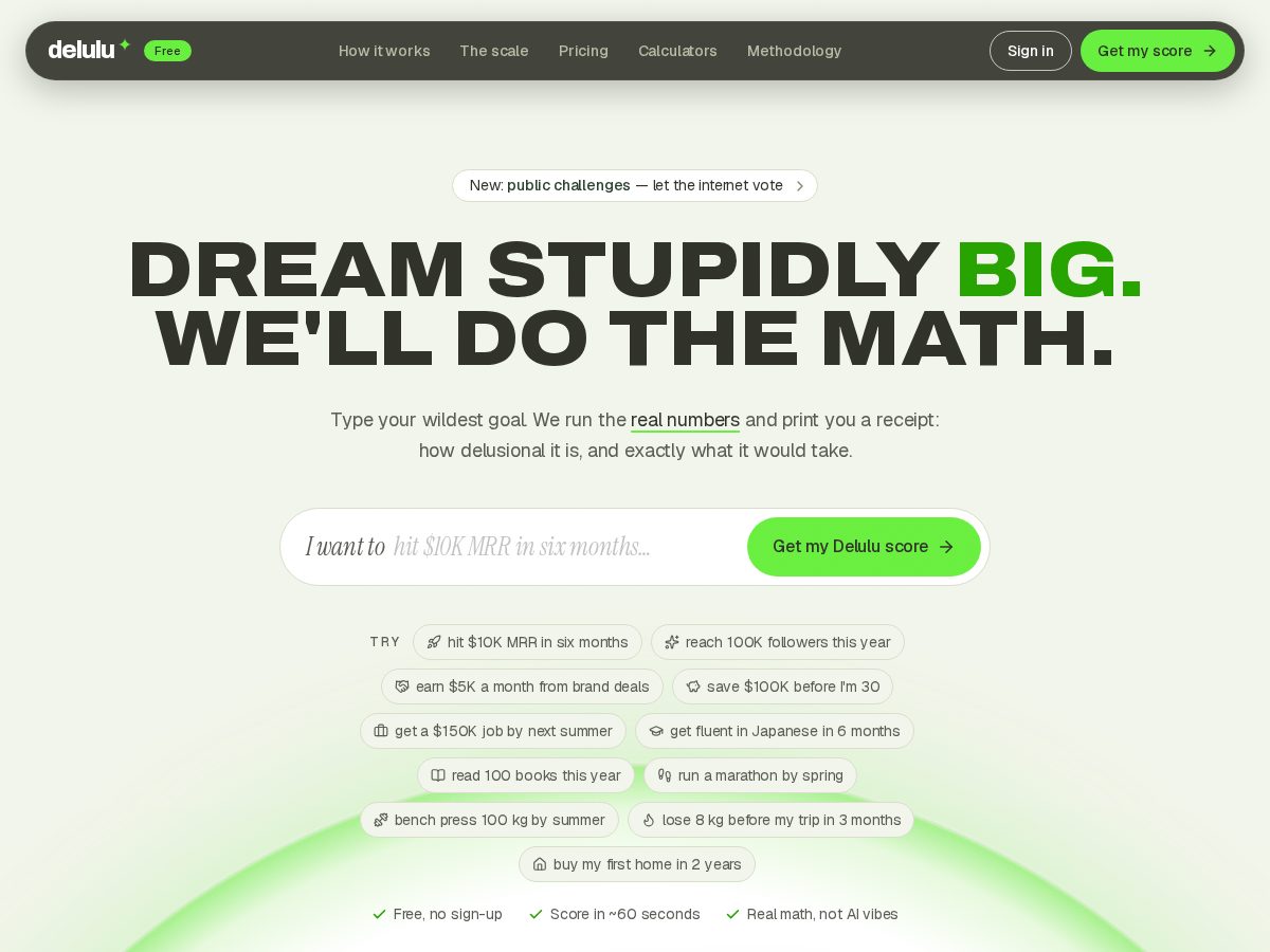Landing-page snapshot of isitdelulu.app