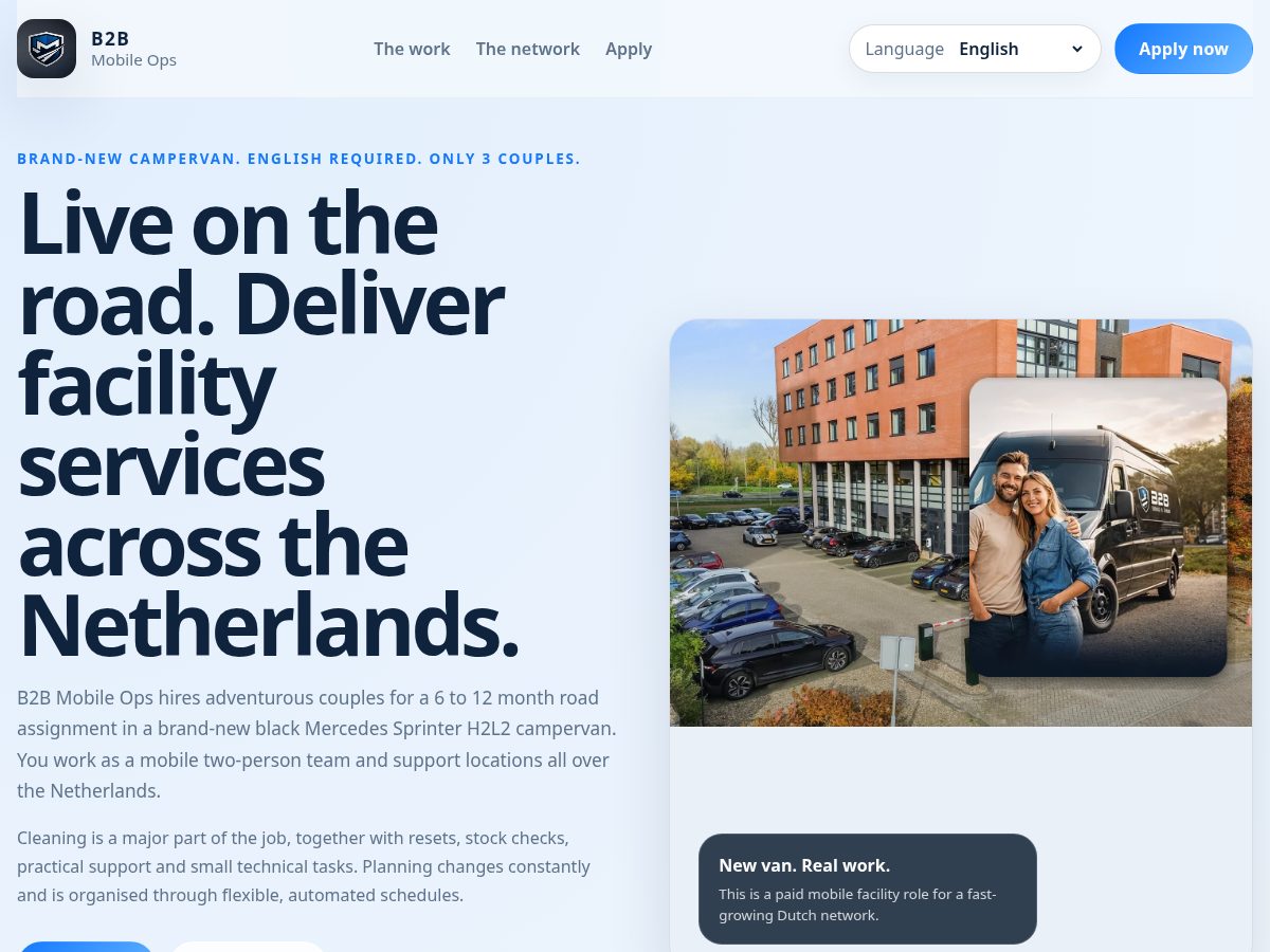Landing-page snapshot of joinb2bmobileops.com