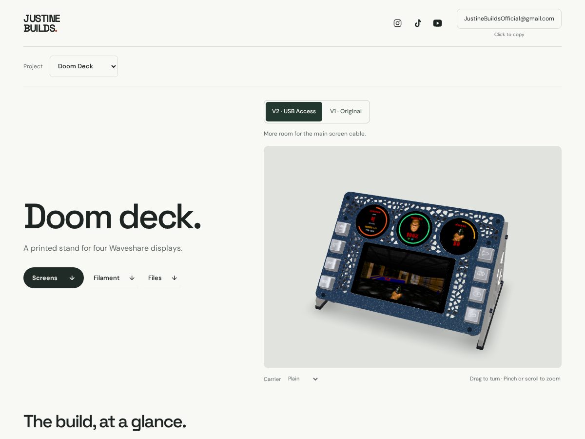 Landing-page snapshot of justinebuilds.app