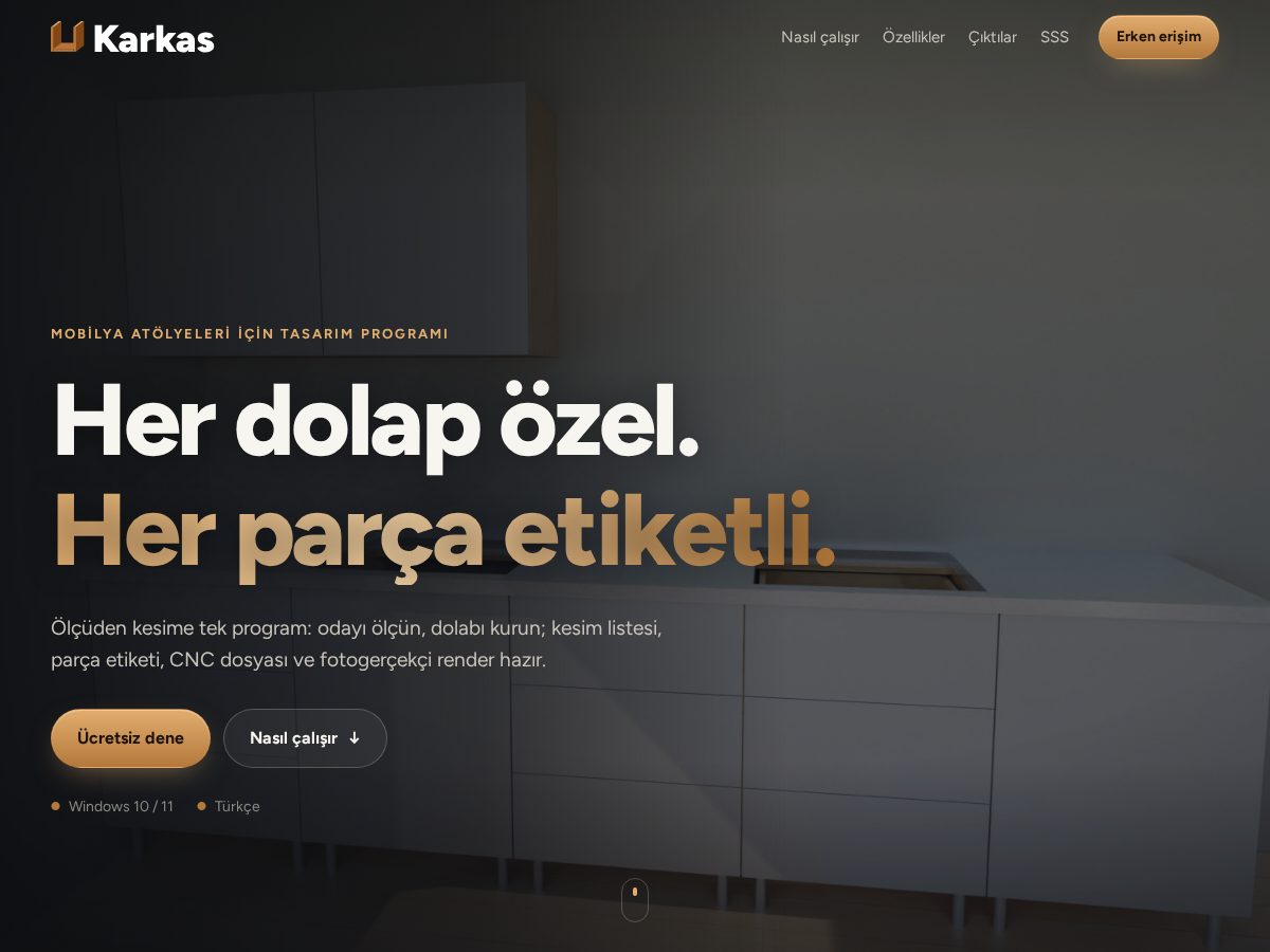 Landing-page snapshot of karkascad.com