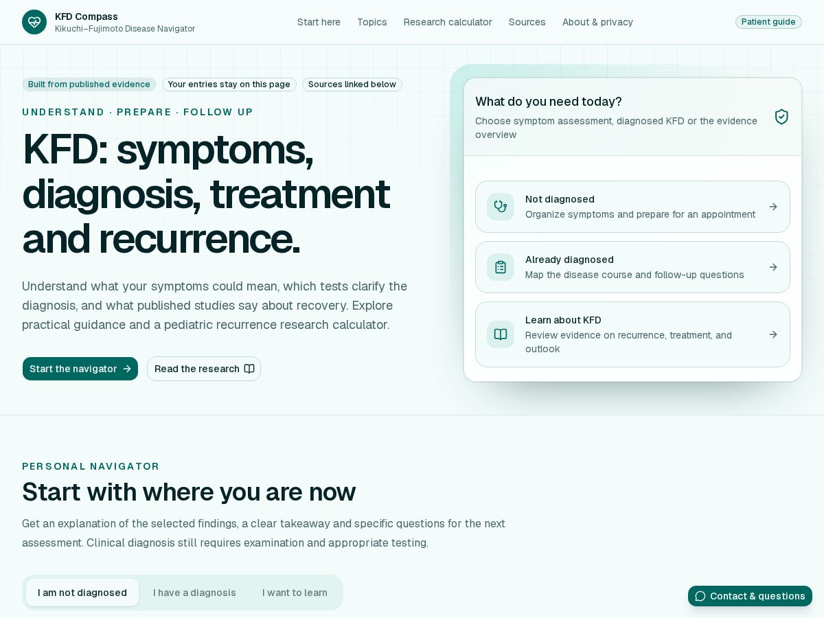 Landing-page snapshot of kfd-compass.com