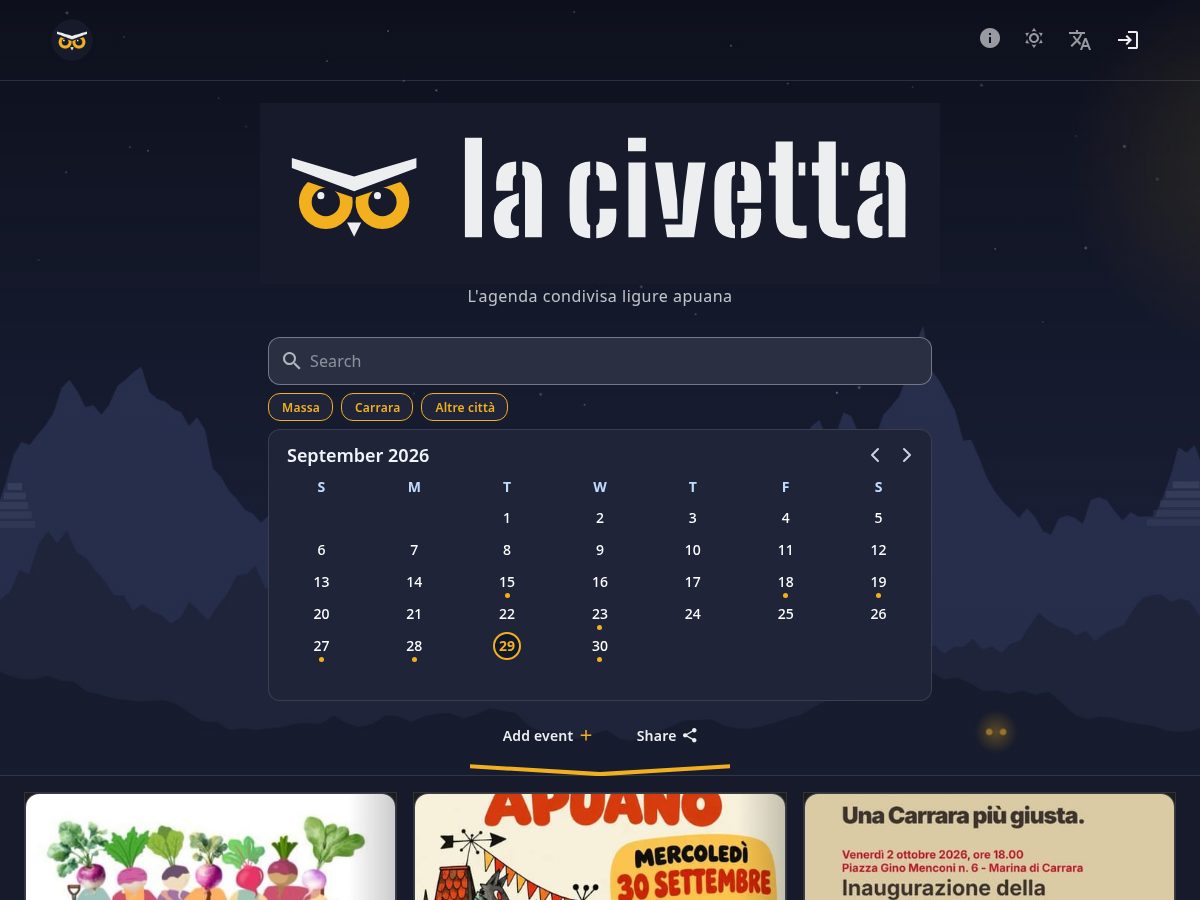 Landing-page snapshot of lacivetta.org