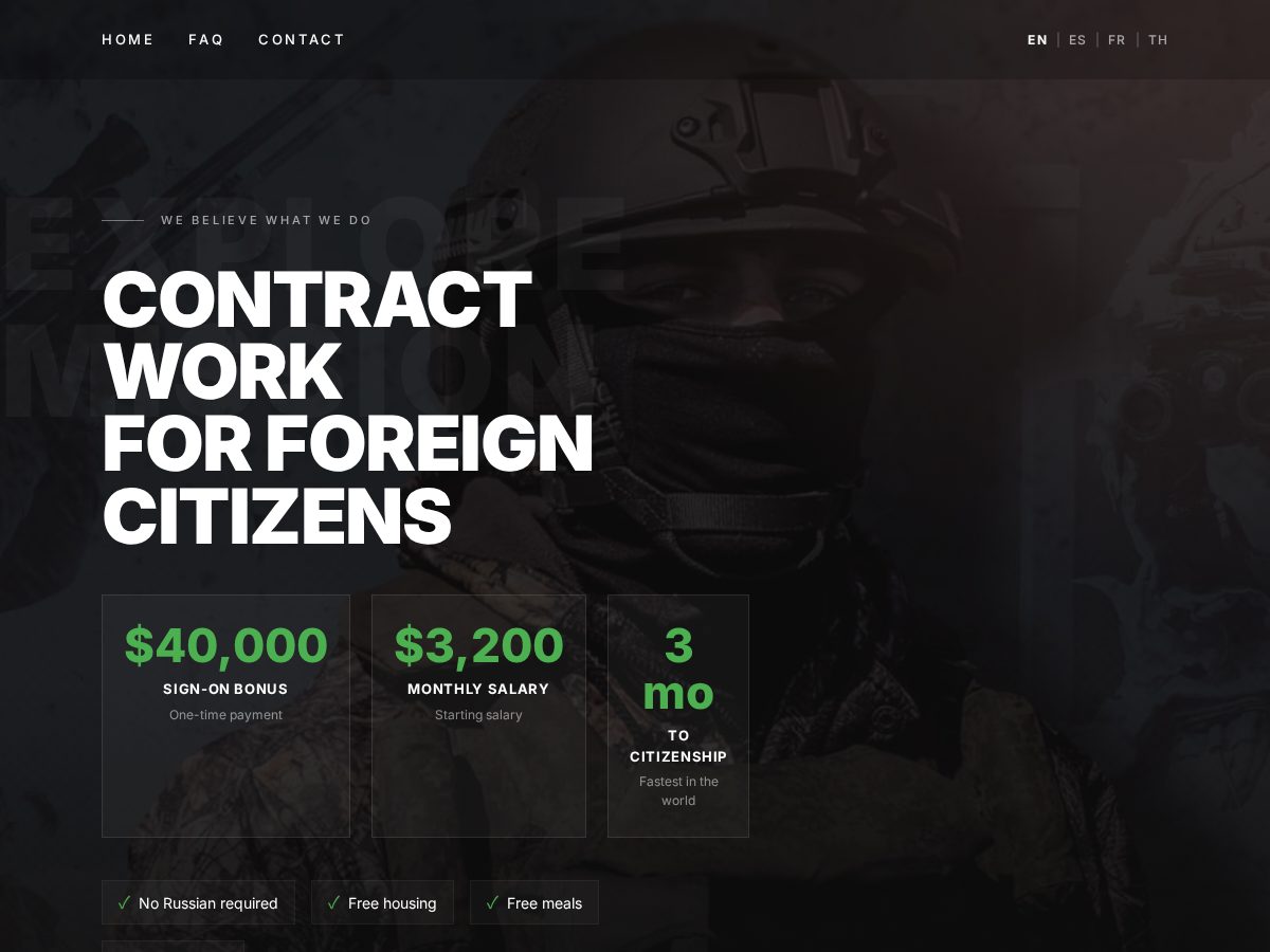 Landing-page snapshot of leonework.click