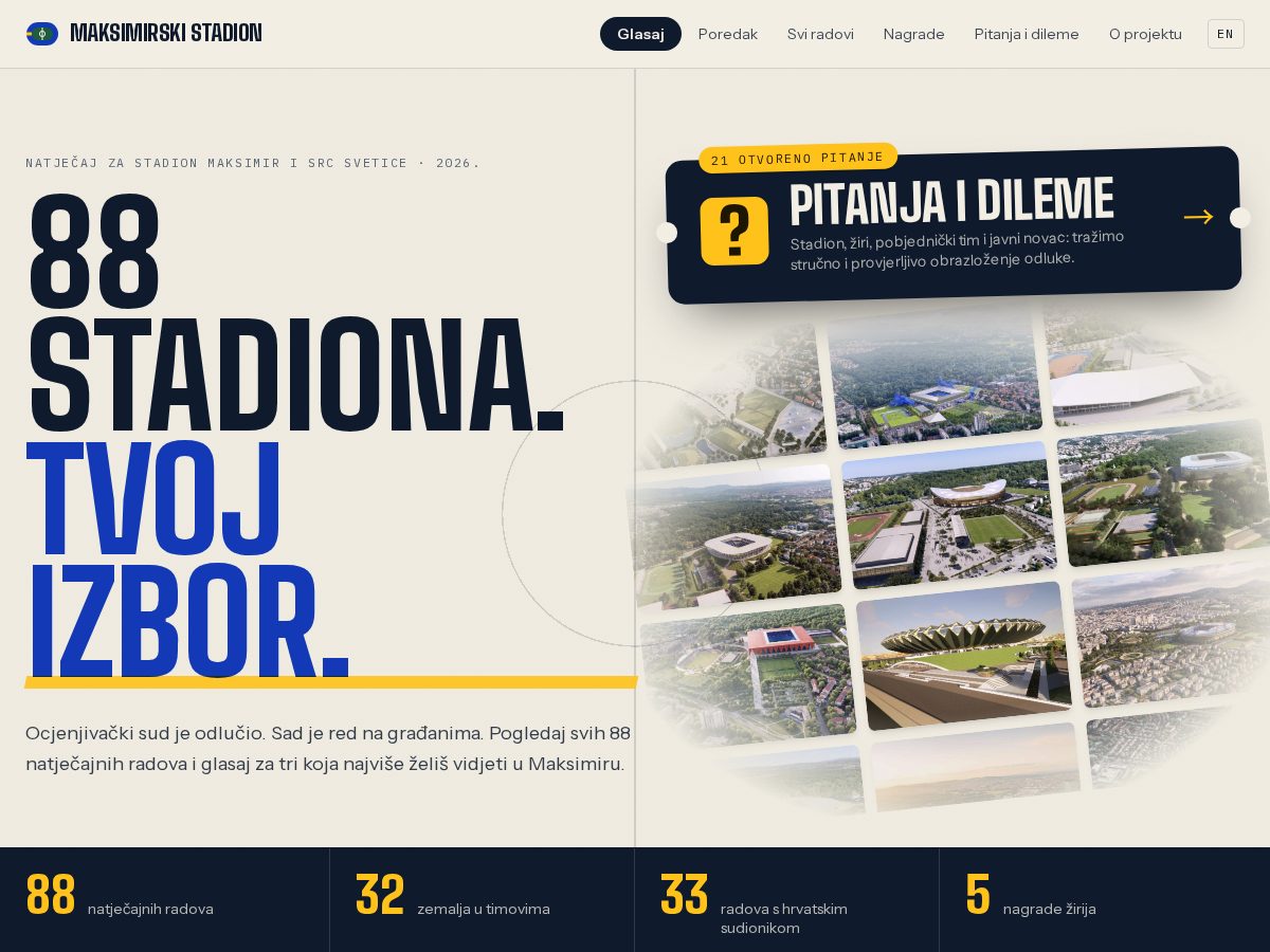 Landing-page snapshot of maksimirski-stadion.org