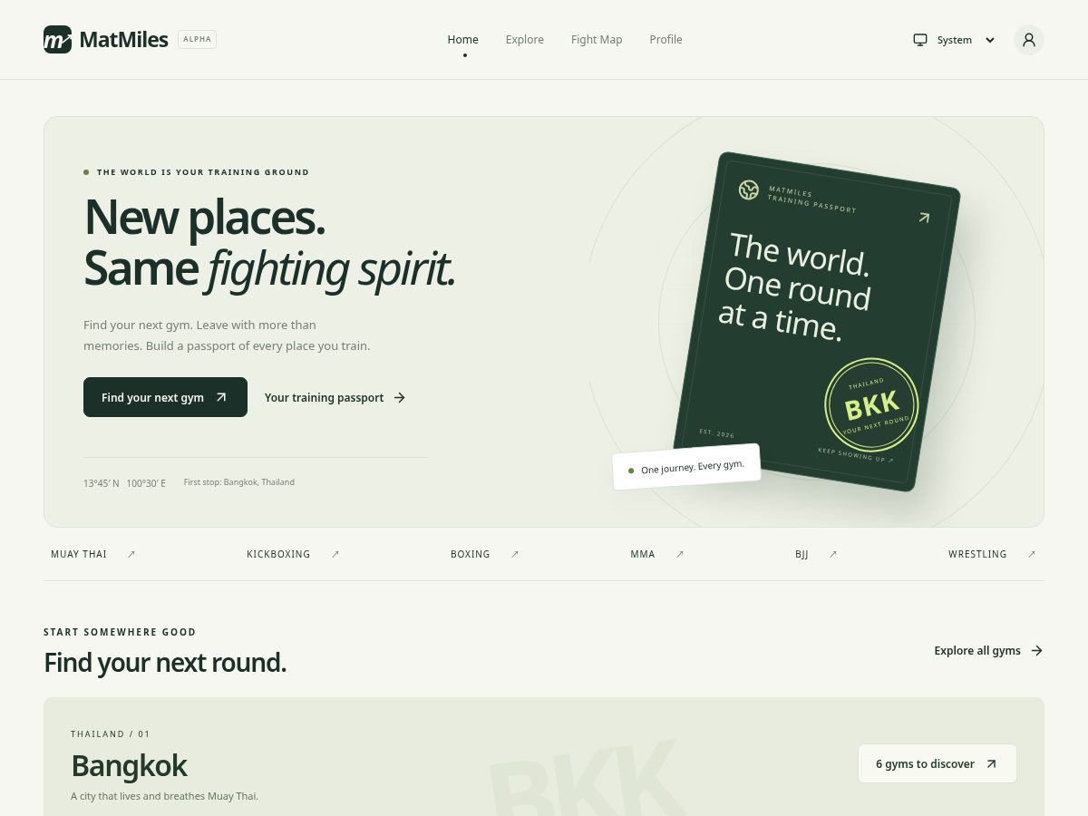 Landing-page snapshot of matmiles.app
