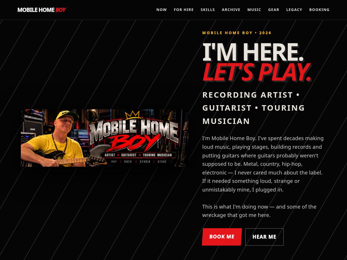 Landing-page snapshot of mobilehomeboy.com