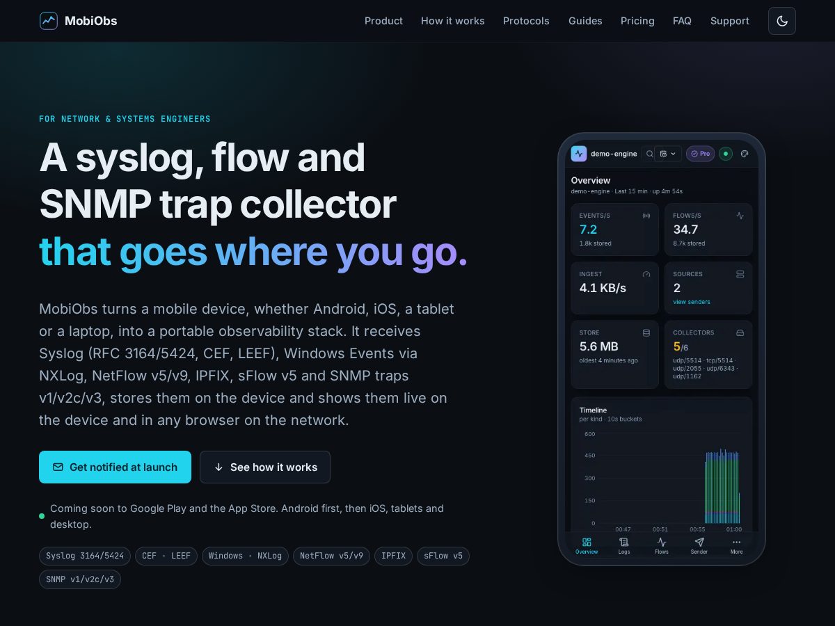 Landing-page snapshot of mobiobs.com