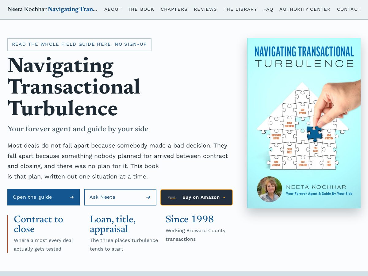 Landing-page snapshot of neetakochharpembrokepinesrealestateturbulence.com