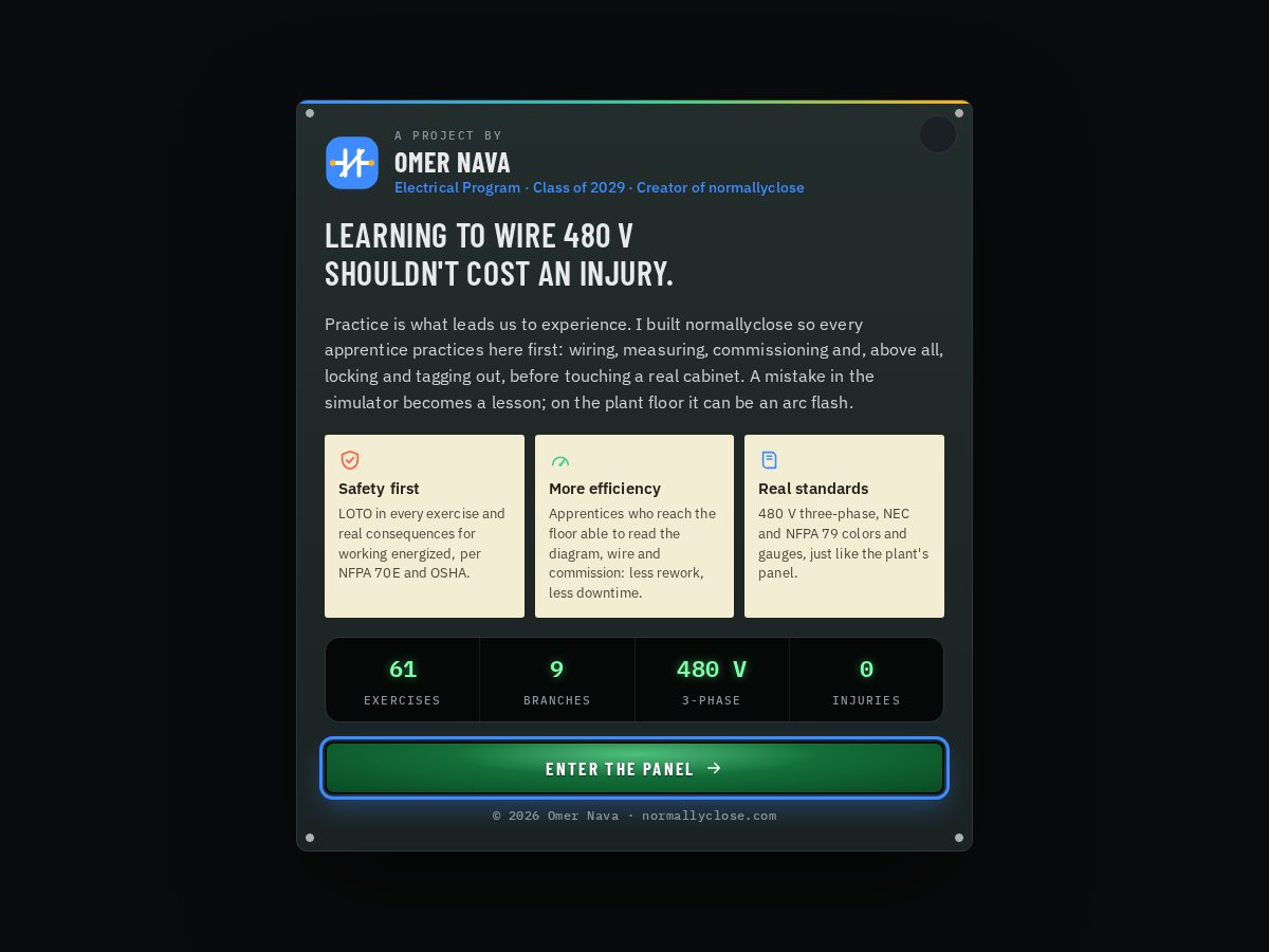 Landing-page snapshot of normallyclose.com
