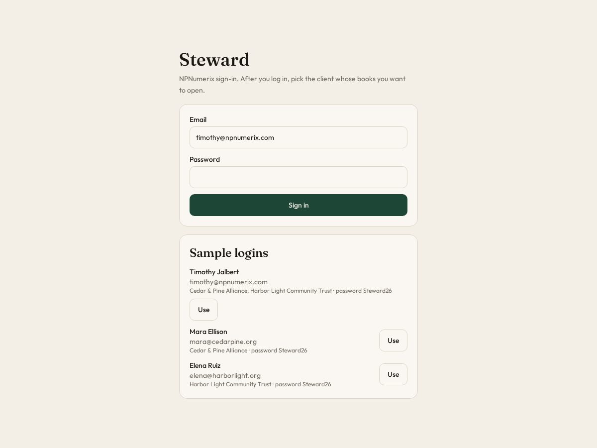 Landing-page snapshot of npnumerix.com