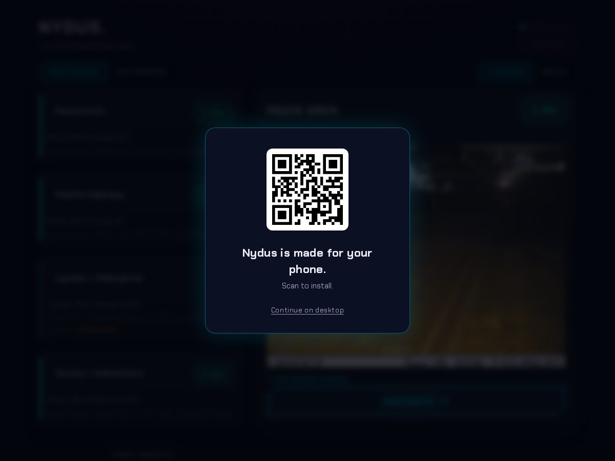 Landing-page snapshot of nydusapp.com