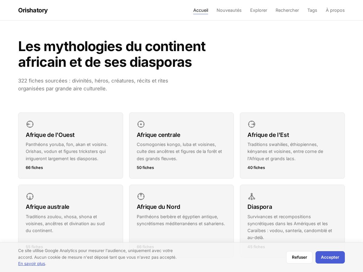 Landing-page snapshot of orishatory.com