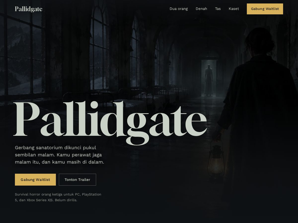 Landing-page snapshot of pallidgate.com