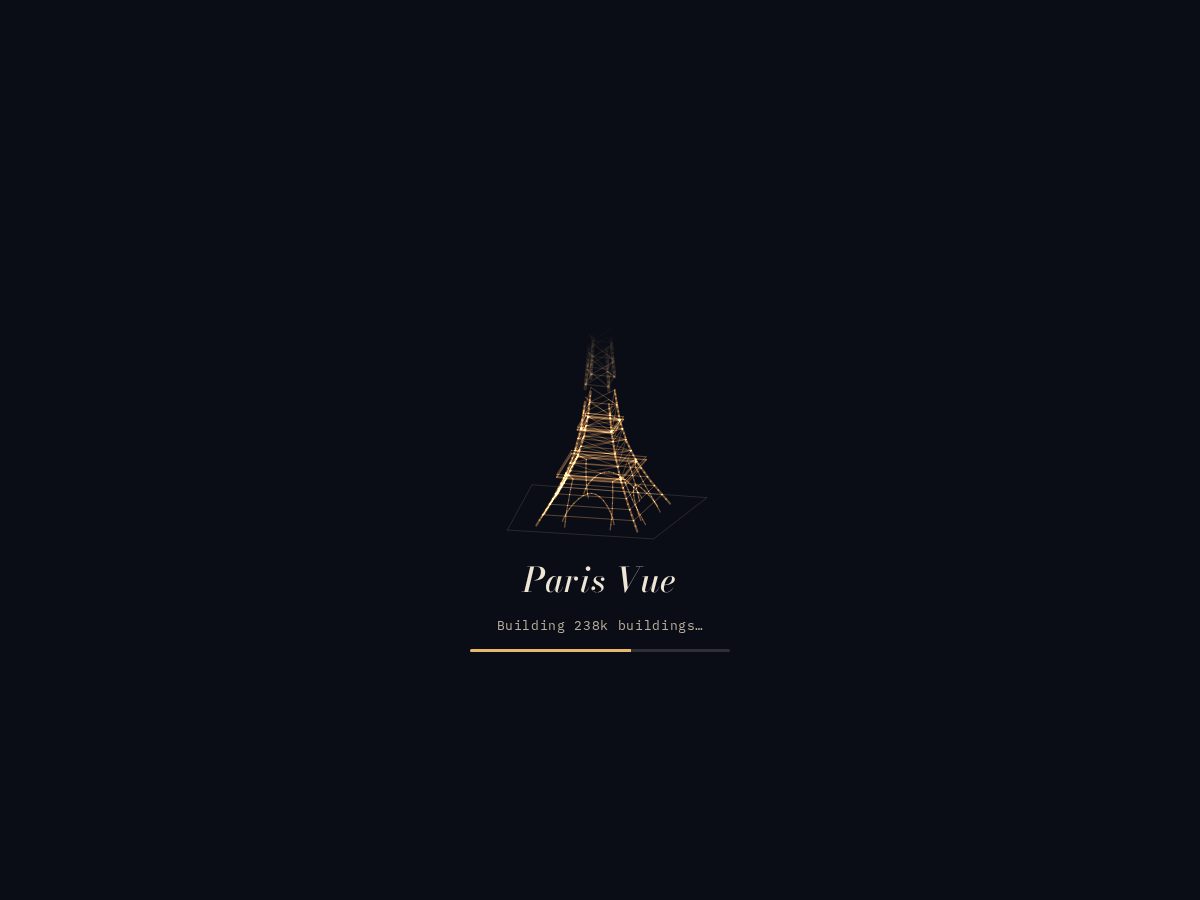 Landing-page snapshot of parisvue.com