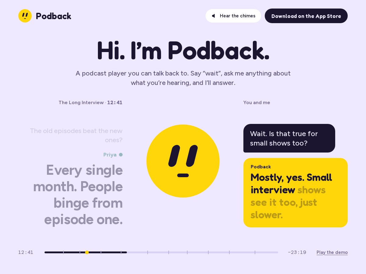 Landing-page snapshot of podback.app