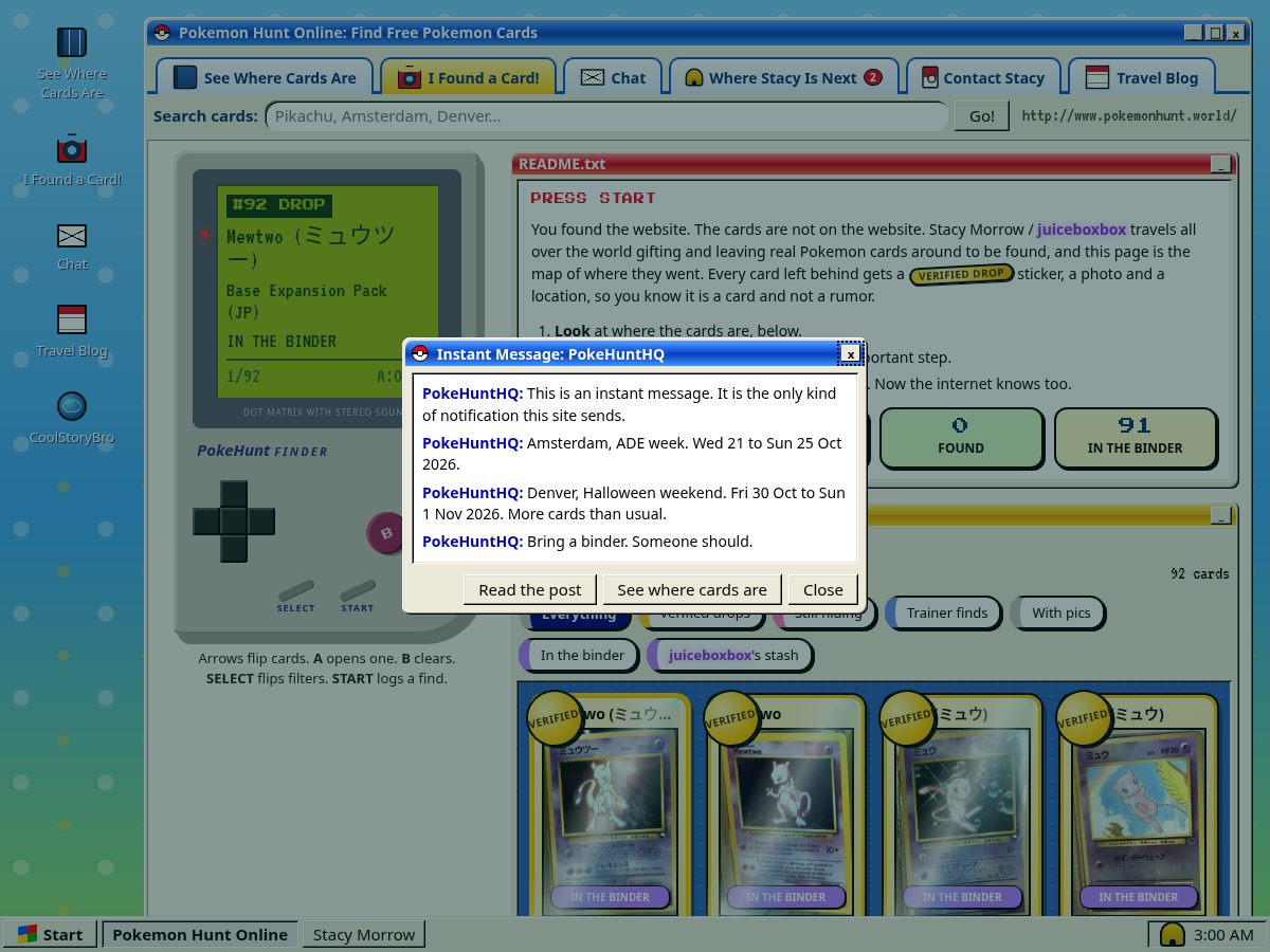 Landing-page snapshot of pokemonhunt.world