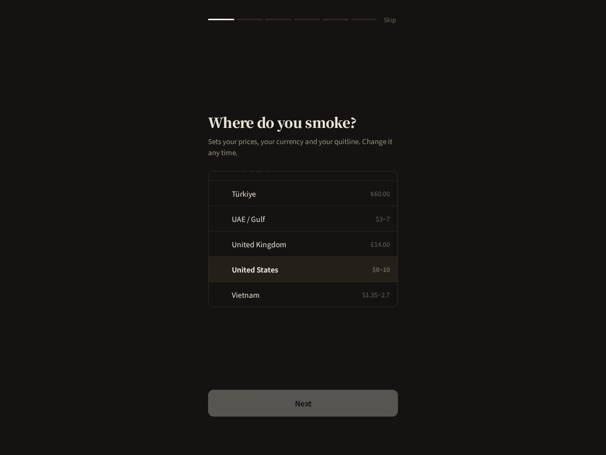 Landing-page snapshot of quitminutes.com