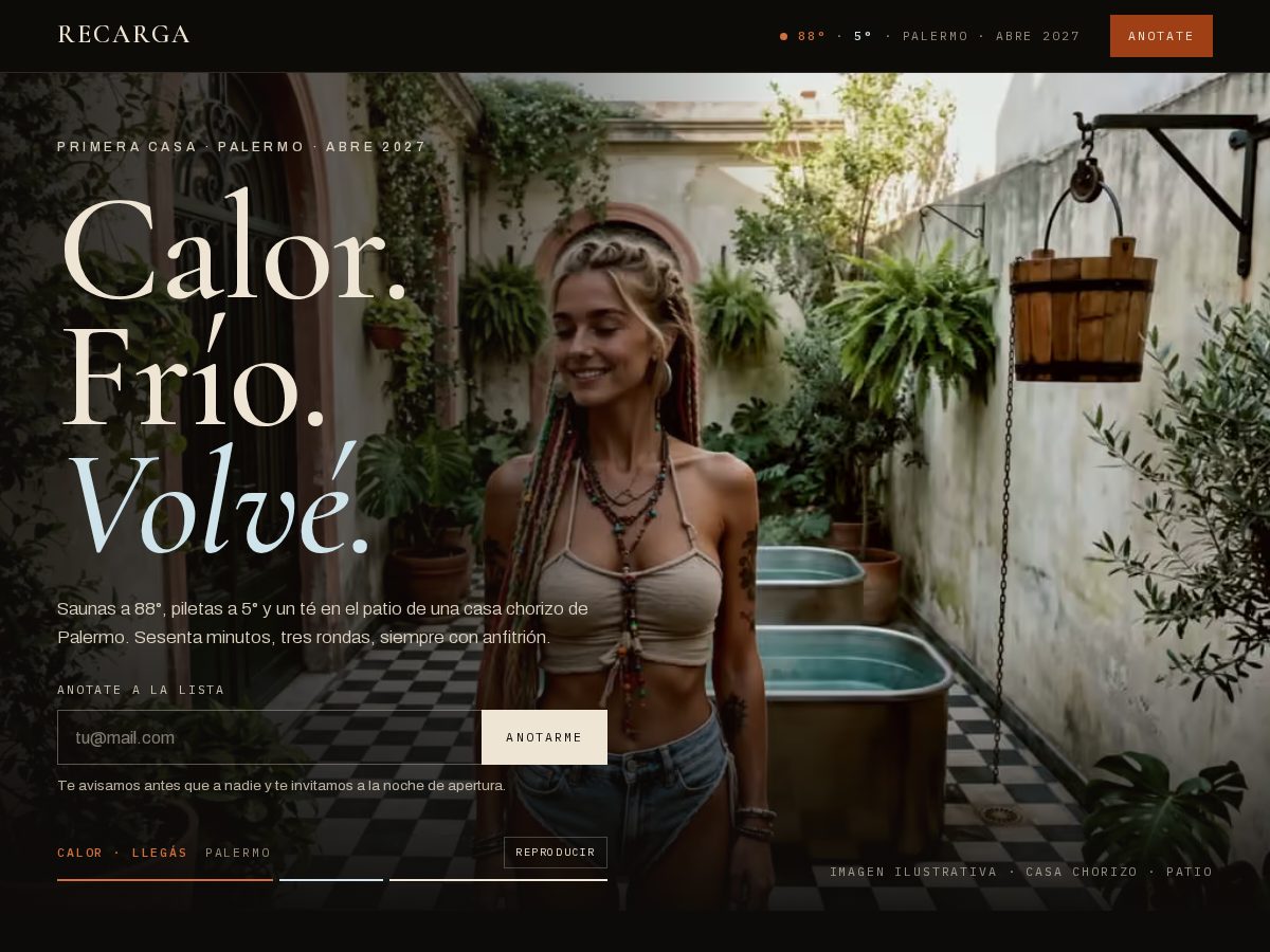 Landing-page snapshot of recarga.community