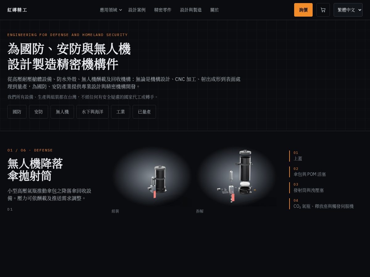 Landing-page snapshot of redbrickprecision.com