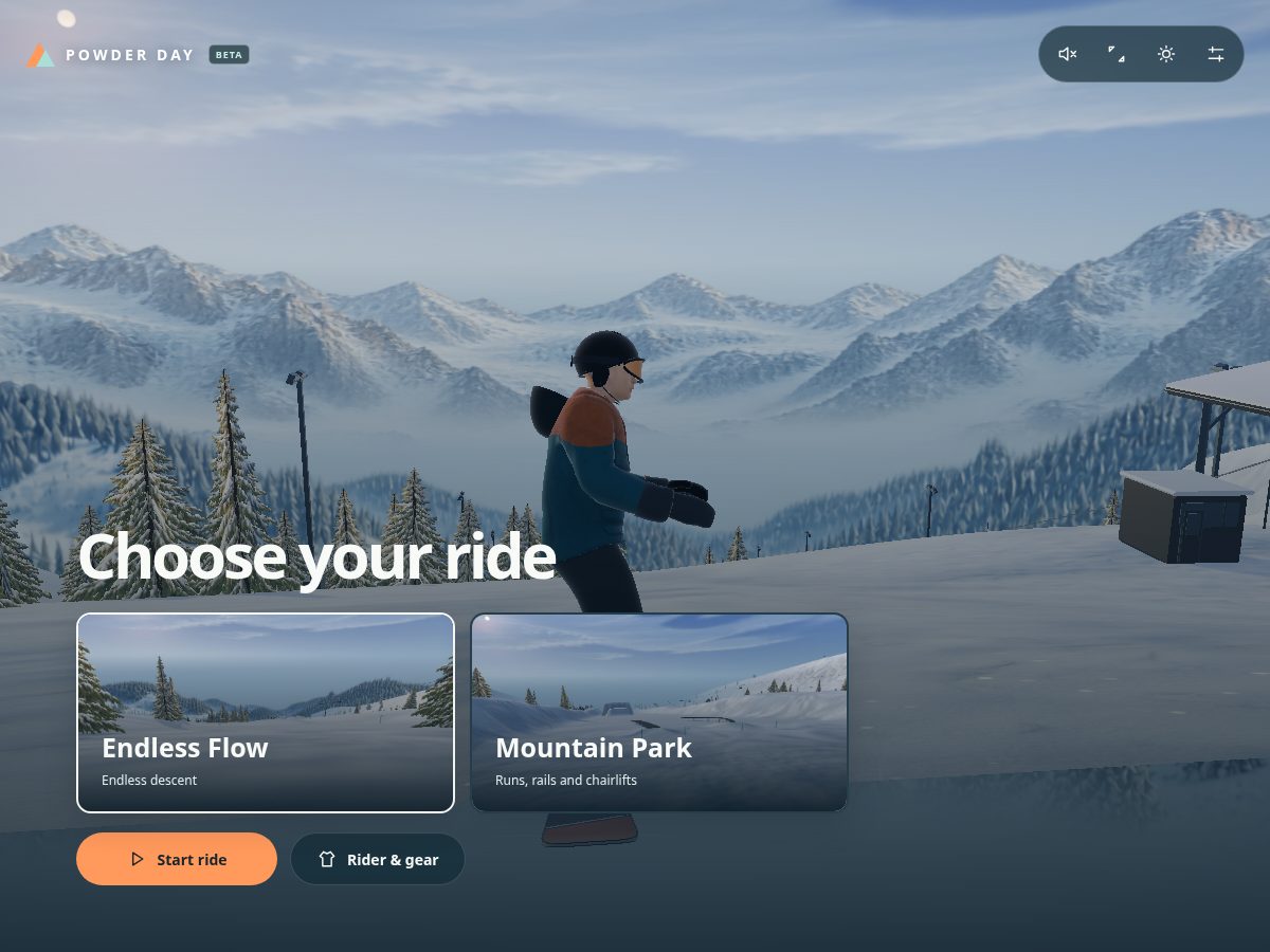 Landing-page snapshot of ridepowderday.com