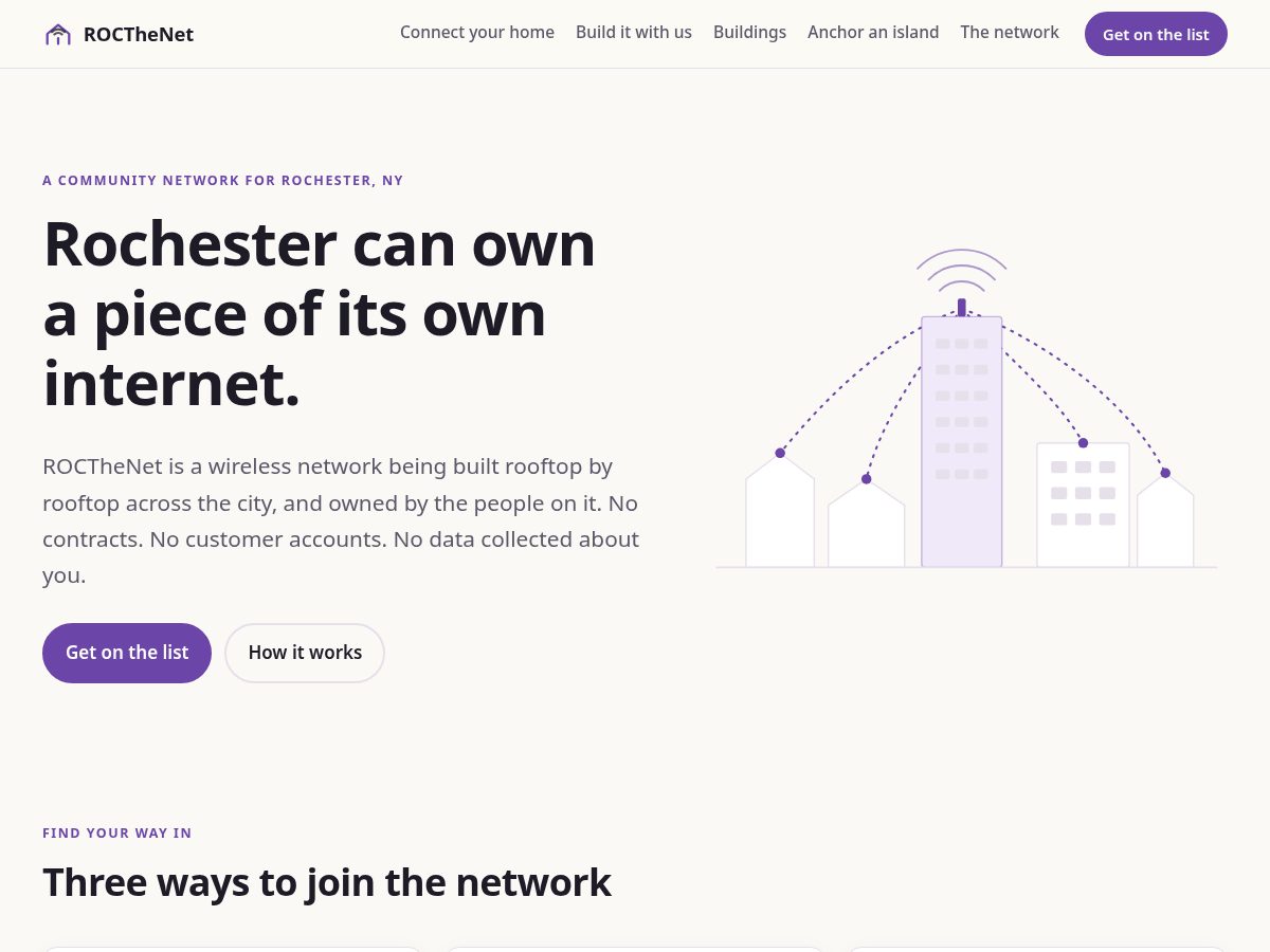 Landing-page snapshot of rocmesh.net