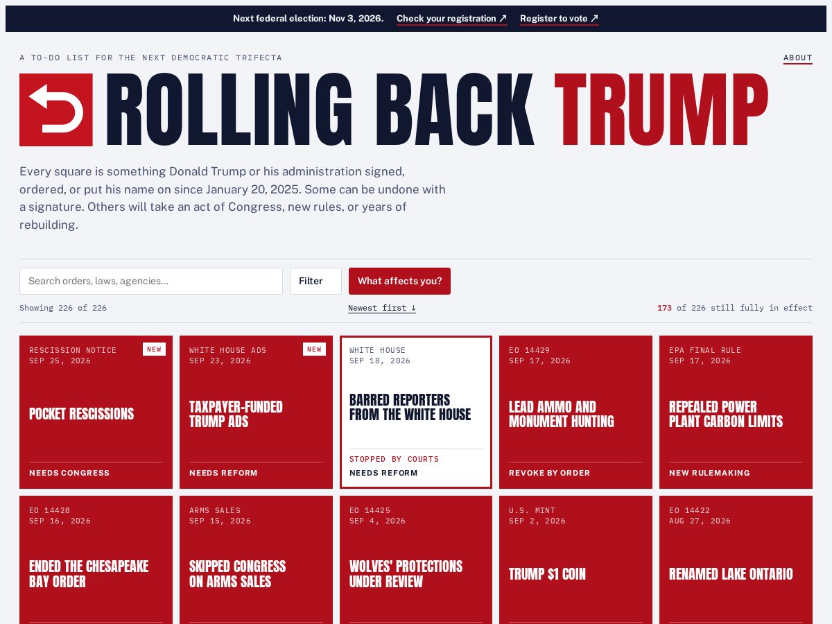 Landing-page snapshot of rollbackred.com