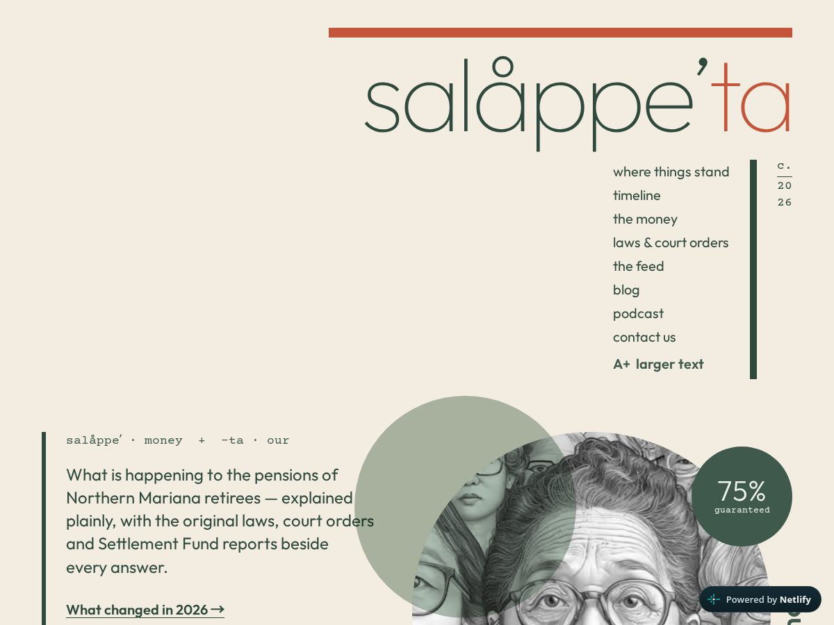 Landing-page snapshot of salappeta.com
